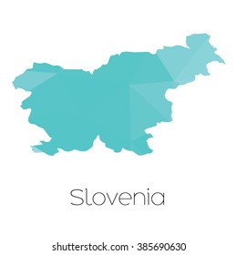 A Map of the country of Slovenia