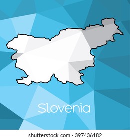 A Map of the country of Slovenia
