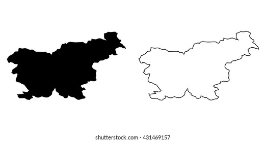 A Map of the country of Slovenia