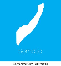 A Map of the country of Somalia