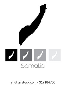 A Map of the country of Somalia