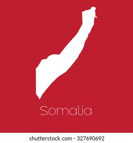 A Map of the country of Somalia