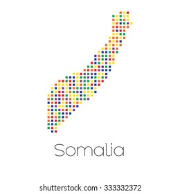 A Map of the country of Somalia