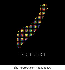 A Map of the country of Somalia