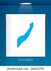 A Map of the country of Somalia