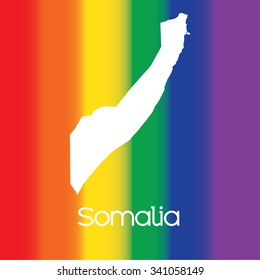 A Map of the country of Somalia