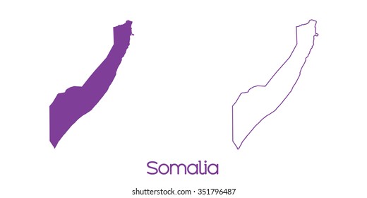 A Map of the country of Somalia