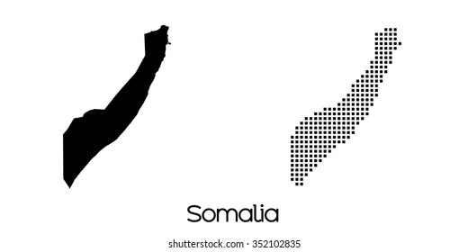 A Map of the country of Somalia