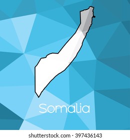A Map of the country of Somalia