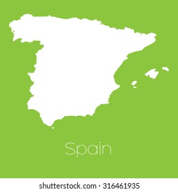 A Map of the country of Spain