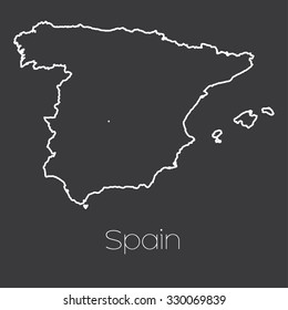 A Map of the country of Spain