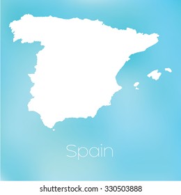 A Map of the country of Spain