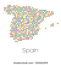 A Map of the country of Spain