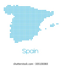 A Map of the country of Spain