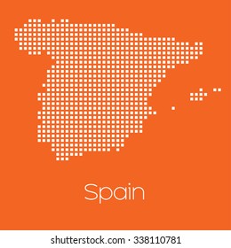 A Map of the country of Spain