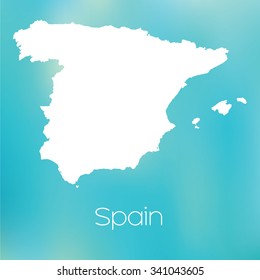A Map of the country of Spain
