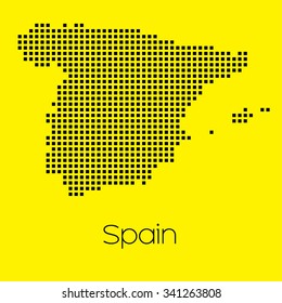 A Map of the country of Spain