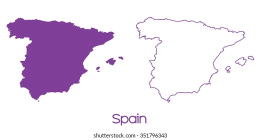 A Map of the country of Spain