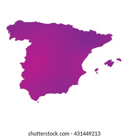 A Map of the country of Spain