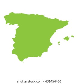 A Map of the country of Spain