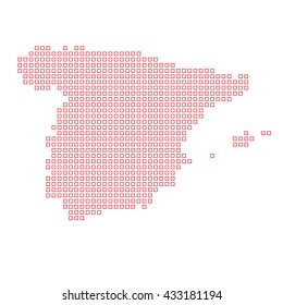 A Map of the country of Spain