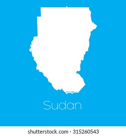 A Map of the country of Sudan