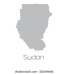 A Map of the country of Sudan