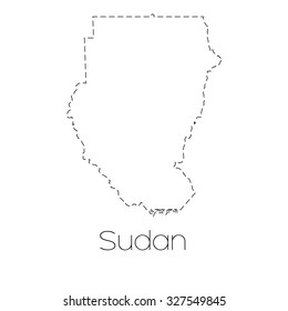 A Map of the country of Sudan
