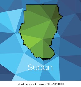 A Map of the country of Sudan