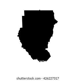 A Map of the country of Sudan