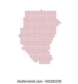 A Map of the country of Sudan