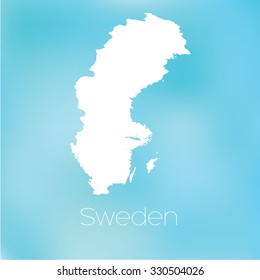 A Map of the country of Sweden