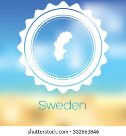 A Map of the country of Sweden