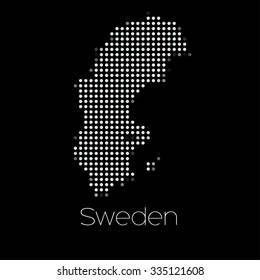 A Map of the country of Sweden