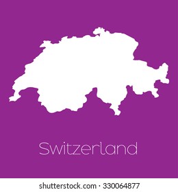 A Map of the country of Switzerland