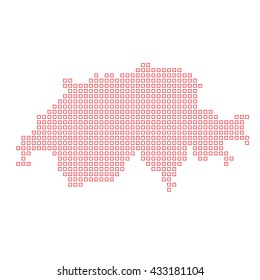 A Map of the country of Switzerland