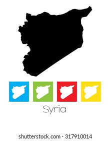 A Map of the country of Syria