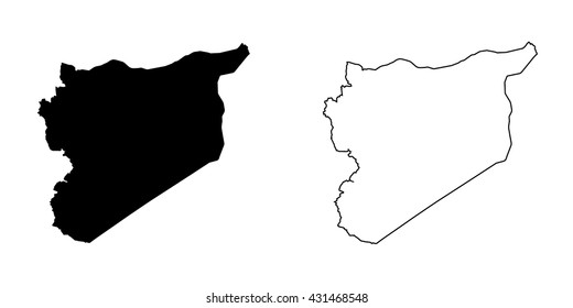 A Map of the country of Syria