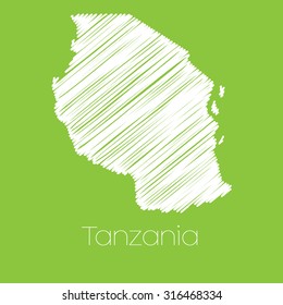 A Map of the country of Tanzania