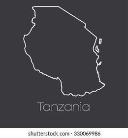 A Map of the country of Tanzania