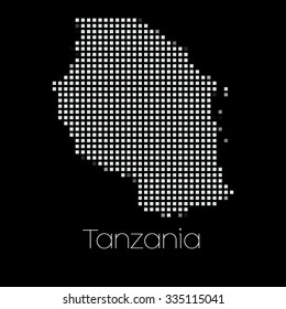 A Map of the country of Tanzania
