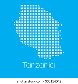 A Map of the country of Tanzania