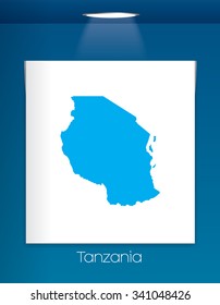 A Map of the country of Tanzania
