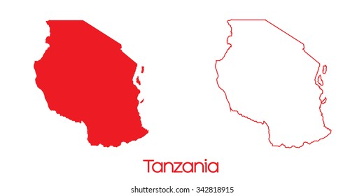 A Map of the country of Tanzania