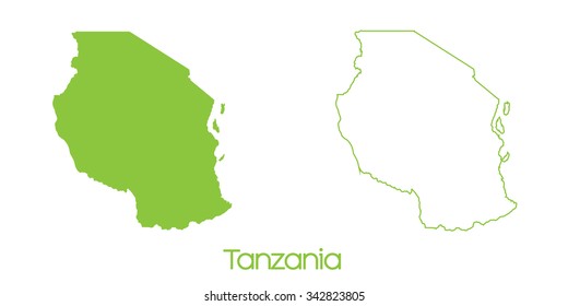 A Map of the country of Tanzania