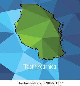 A Map of the country of Tanzania