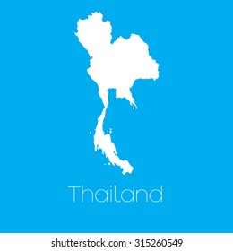 A Map of the country of Thailand