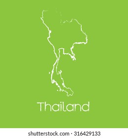 A Map of the country of Thailand