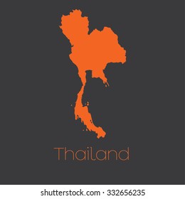 A Map of the country of Thailand