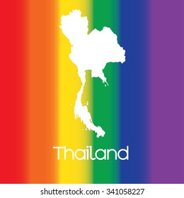 A Map of the country of Thailand